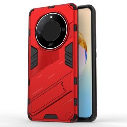 Хибриден гръб със стойка марка BIBERCAS за Honor Magic6 Lite 5G - червен
