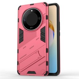 Хибриден гръб със стойка марка BIBERCAS за Honor Magic6 Lite 5G - ярко розов