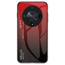 Силиконов кейс със стъклен гръб за Honor Magic6 Lite 5G - червен градиент