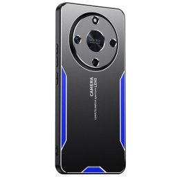 Алуминиев гръб за Honor Magic6 Lite 5G - черен със синя рамка