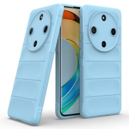 Подсилен силиконов гръб на ленти за Honor Magic6 Lite 5G - светло син