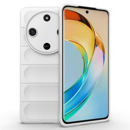 Подсилен силиконов гръб на ленти за Honor Magic6 Lite 5G - бял