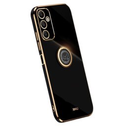 Силиконов гръб със стойка тип пръстен марка XINLI за Samsung Galaxy A05s - черен