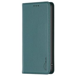 Кожен калъф тип портмоне марка BINFEN COLOR за Samsung Galaxy A05s - тюркоазен