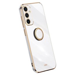 Силиконов гръб със стойка тип пръстен марка XINLI за Samsung Galaxy A25 5G - бял