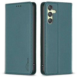 Кожен калъф тип портмоне марка BINFEN COLOR за Samsung Galaxy A25 5G - тюркоазен
