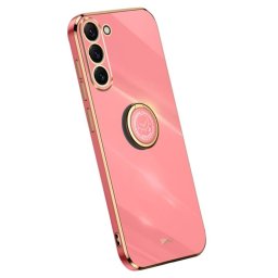Силиконов гръб със стойка тип пръстен марка XINLI за Samsung Galaxy S24 - червен