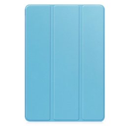 Кожен калъф със сгъващ се капак за Samsung Galaxy Tab S10 Lite / S10 FE / S9 FE / Tab S9 Smart - светло син