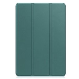 Кожен калъф със сгъващ се капак за Samsung Galaxy Tab S10 Lite / S10 FE / S9 FE / Tab S9 Smart - зелен