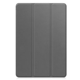 Кожен калъф със сгъващ се капак за Samsung Galaxy Tab S10 Lite / S10 FE / S9 FE / Tab S9 Smart - сив