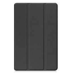 Кожен калъф със сгъващ се капак за Samsung Galaxy Tab A9+/A11+ - черен