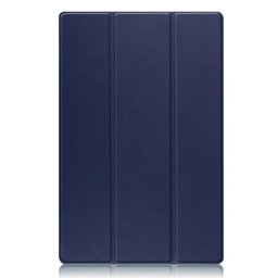 Кожен калъф със сгъващ се капак за Samsung Galaxy Tab S9 Ultra 5G - тъмно син