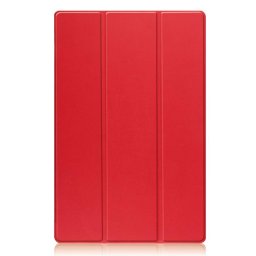 Кожен калъф със сгъващ се капак за Samsung Galaxy Tab S9 Ultra 5G - червен