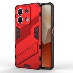 Хибриден гръб със стойка марка BIBERCAS за Xiaomi Redmi Note 13 5G - червен