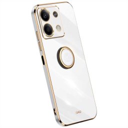 Силиконов гръб със стойка тип пръстен марка XINLI за Xiaomi Redmi Note 13 5G - бял