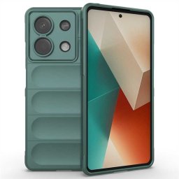 Подсилен силиконов гръб на ленти за Xiaomi Redmi Note 13 5G - тъмно зелен