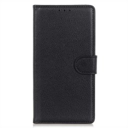 Кожен калъф тип портмоне за Xiaomi Redmi Note 13 5G - черен