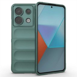 Подсилен силиконов гръб на ленти за Xiaomi Redmi Note 13 Pro 5G - тъмно зелен