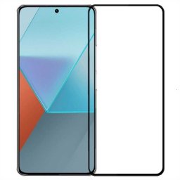 Извит 3D удароустойчив стъклен протектор марка MOFI за Xiaomi Redmi Note 13 5g / 13 Pro 5G 5G - с черна рамка