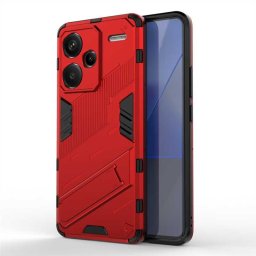 Хибриден гръб със стойка марка BIBERCAS за Xiaomi Redmi Note 13 Pro+ 5G - червен