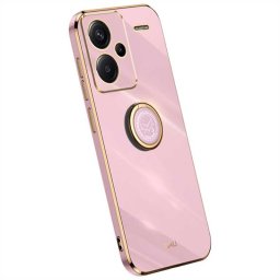 Силиконов гръб със стойка тип пръстен марка XINLI за Xiaomi Redmi Note 13 Pro+ 5G - лилав