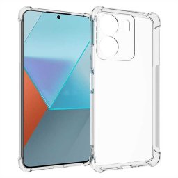 Силиконов гръб с подсилени ръбове за Xiaomi Redmi 13C - прозрачен