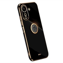 Силиконов гръб със стойка тип пръстен марка XINLI за Xiaomi Redmi 13C - черен