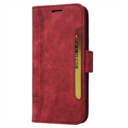 Кожен калъф тип портмоне марка BETOPNICE за Xiaomi Redmi 13C - винено червен