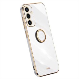 Силиконов гръб със стойка тип пръстен марка XINLI за Samsung Galaxy A15 4G/5G - бял