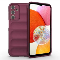 Подсилен силиконов гръб на ленти за Samsung Galaxy A15 4G/5G - винено червен