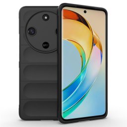 Подсилен силиконов гръб на ленти за Honor Magic6 Lite 5G - черен