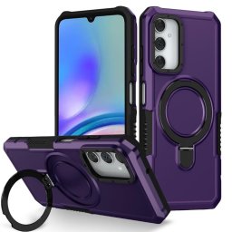 Силиконов гръб със стойка тип пръстен за Samsung Galaxy A05s - лилав