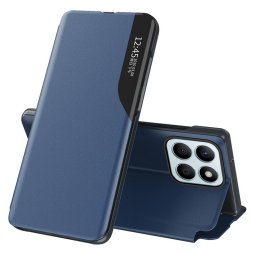 Тънък кожен калъф за Honor X8b – син