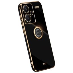 Силиконов гръб със стойка тип пръстен марка XINLI за Xiaomi Redmi Note 13 Pro+ 5G - черен