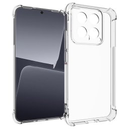 Силиконов гръб с подсилени ръбове за Xiaomi 14 5G - прозрачен