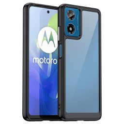 Силиконов гръб Rugged Armor за Motorola Moto G04 - черна рамка