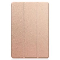 Кожен калъф със сгъващ се капак за Lenovo Tab M11 - розово злато