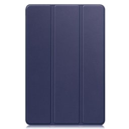 Кожен калъф със сгъващ се капак за Lenovo Tab M11 - тъмно син