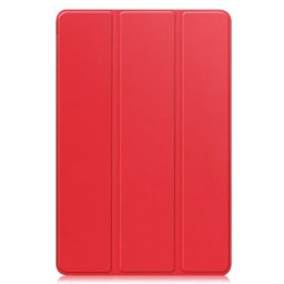Кожен калъф със сгъващ се капак за Lenovo Tab M11 - червен