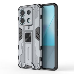 Хибриден гръб със стойка за Xiaomi Redmi Note 13 Pro 5G - сив