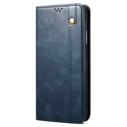 Кожен калъф тип портмоне с магнитна закопчалка за Xiaomi Redmi Note 13 5G - тъмно син