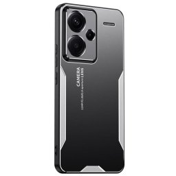Алуминиев гръб за Xiaomi Redmi Note 13 Pro+ 5G - черен със сива рамка