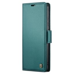 Кожен калъф страничен flip марка CASEME за Samsung Galaxy A05s – зелен