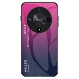 Силиконов кейс със стъклен гръб за Honor Magic6 Lite 5G - розов градиент