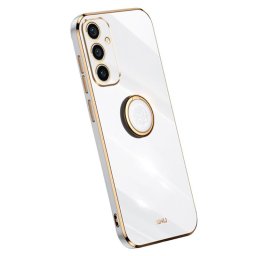 Силиконов гръб със стойка тип пръстен марка XINLI за Samsung Galaxy A35 5G - бял