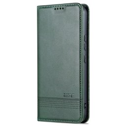 Кожен калъф страничен flip марка AZNS за Samsung Galaxy A35 5G – тъмно зелен
