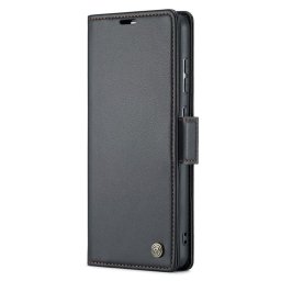 Кожен калъф страничен flip марка CASEME за Samsung Galaxy A55 5G – черен