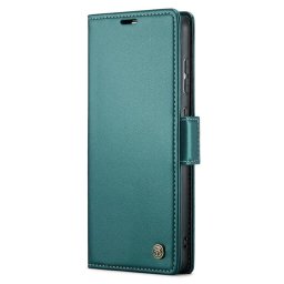 Кожен калъф страничен flip марка CASEME за Samsung Galaxy A55 5G – тюркоазен