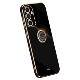 Силиконов гръб със стойка тип пръстен марка XINLI за Samsung Galaxy A55 5G - черен