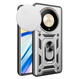 Хибриден гръб със стойка и слайдер за камера за Honor Magic6 Lite 5G - сив